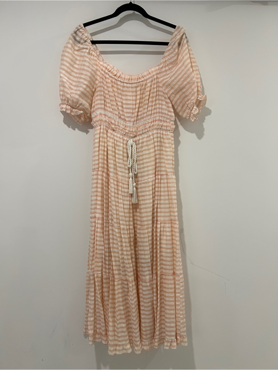 Moon River Dresses & Skirts - Moon River Puff Sleeve Stripe Maxi Dress Size S